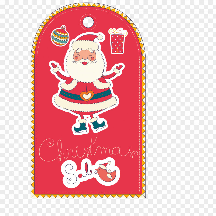 Vintage Christmas Promotion Tag Gratis PNG