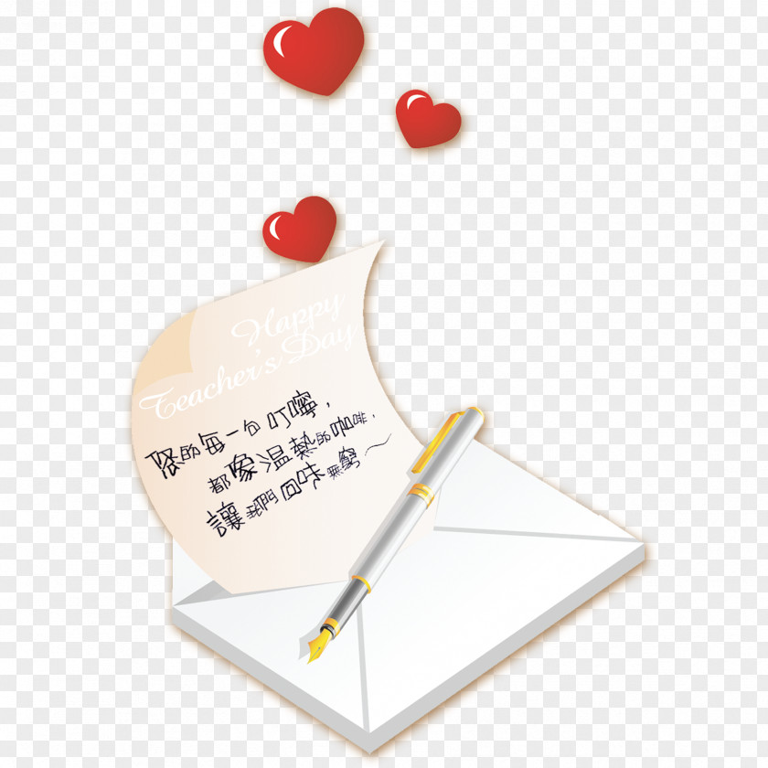 Envelope Teachers Day Poster PNG