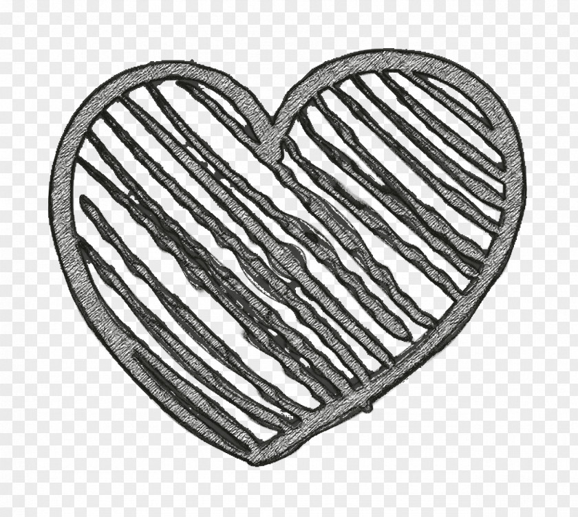 Heart Icon Social Media Hand Drawn Sketch PNG