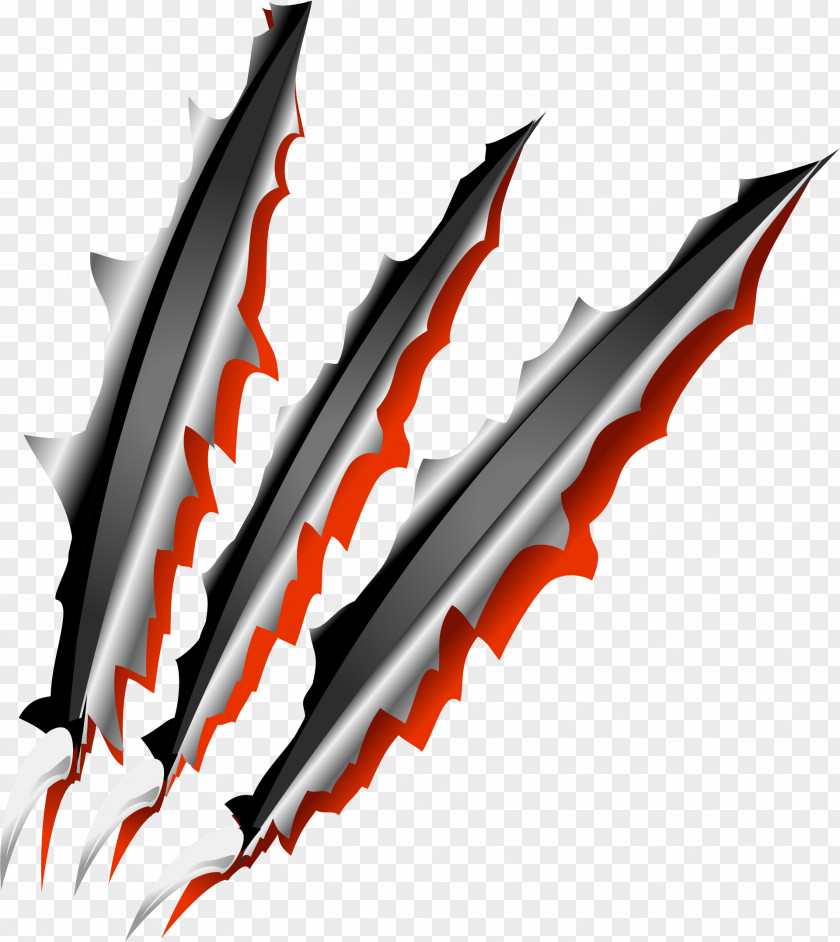 Vector Metal Claws Car Claw Scratch Sticker PNG