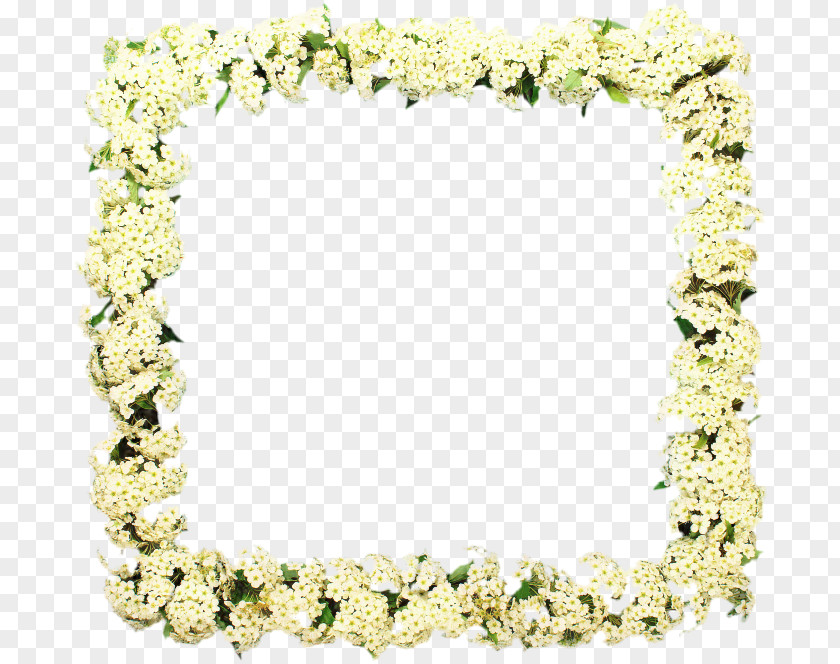 Cut Flowers Lei Background Frame PNG