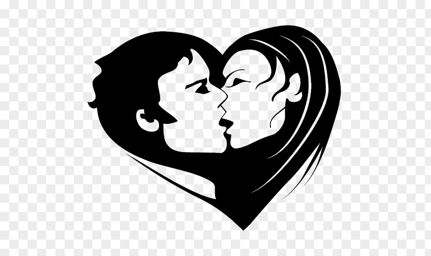 Kissing Couple Vecteur Clip Art PNG