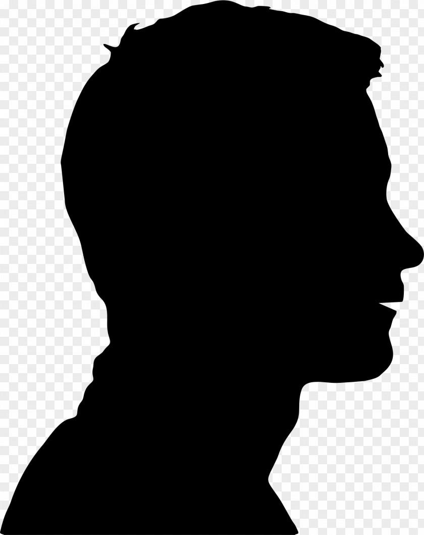 Man Silhouette Human Head Face Clip Art PNG