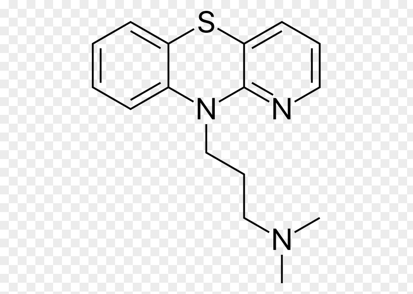Typical Antipsychotic Phenothiazine Pharmaceutical Drug Promazine Chemical Compound Structure PNG