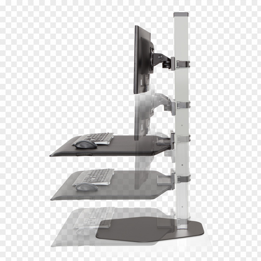 Stand Up Table Computer Monitors Winston Workstation Dual Monitor Arm Sit Desk Converter Triple PNG