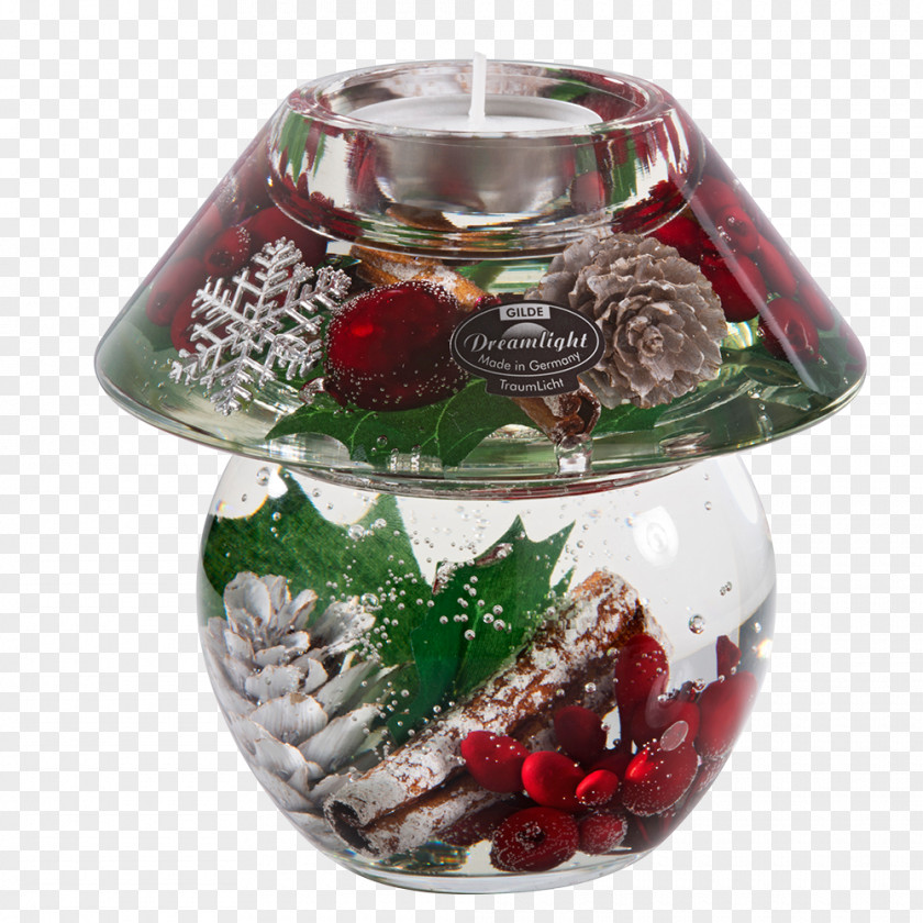 Glass Christmas Day Ornament Tealight Candle PNG
