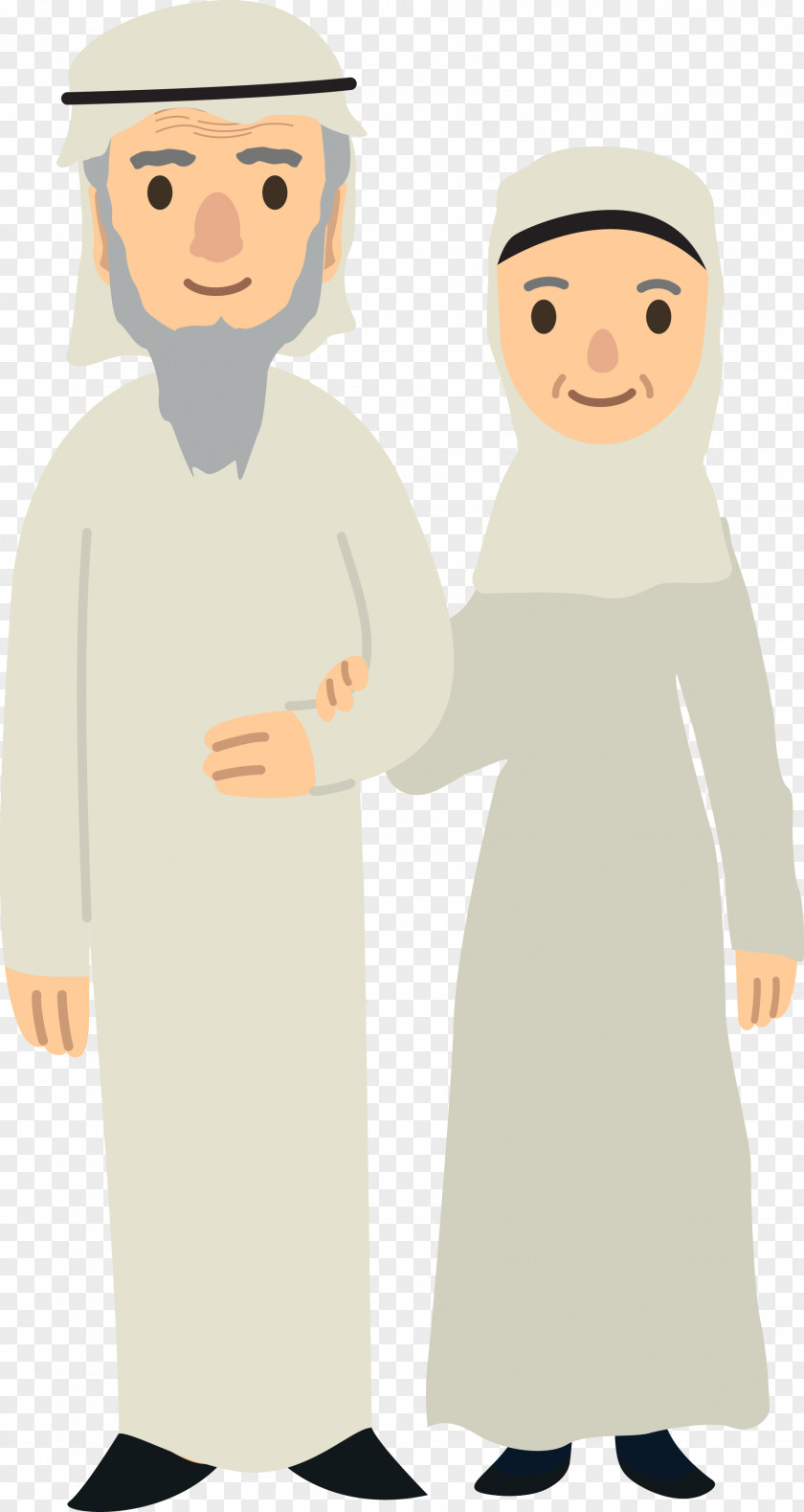 Vector Arab Elderly Couple Euclidean Adobe Illustrator PNG