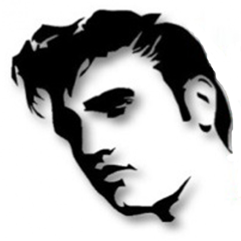 Charlie Chaplin Elvis Presley Silhouette Wall Decal Stencil Mural PNG