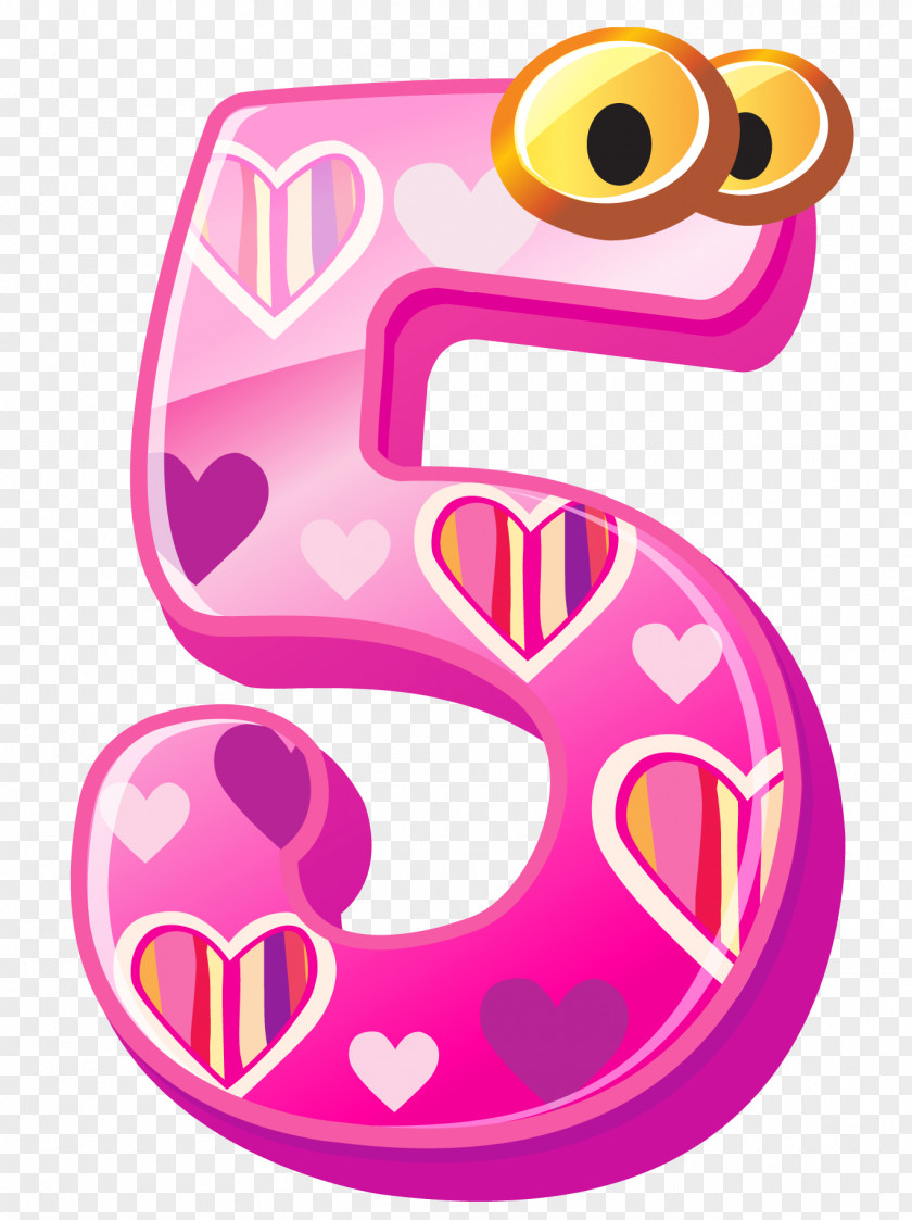 Cute Number Five Clipart Image Clip Art PNG