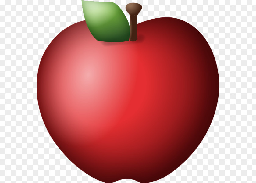 Red Apple Color Emoji PNG