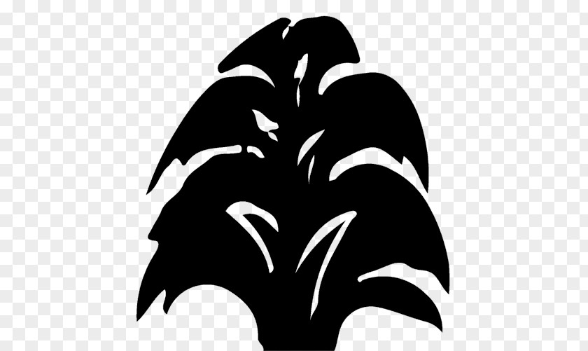 Silhouette Leaf Character Black Clip Art PNG