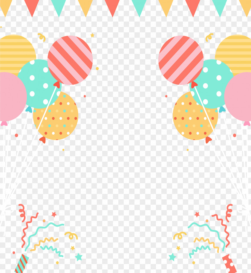 Lively Party Carnival Hat Balloon Birthday PNG