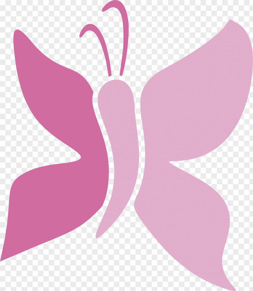 Pink Butterfly Beauty Center Clip Art PNG
