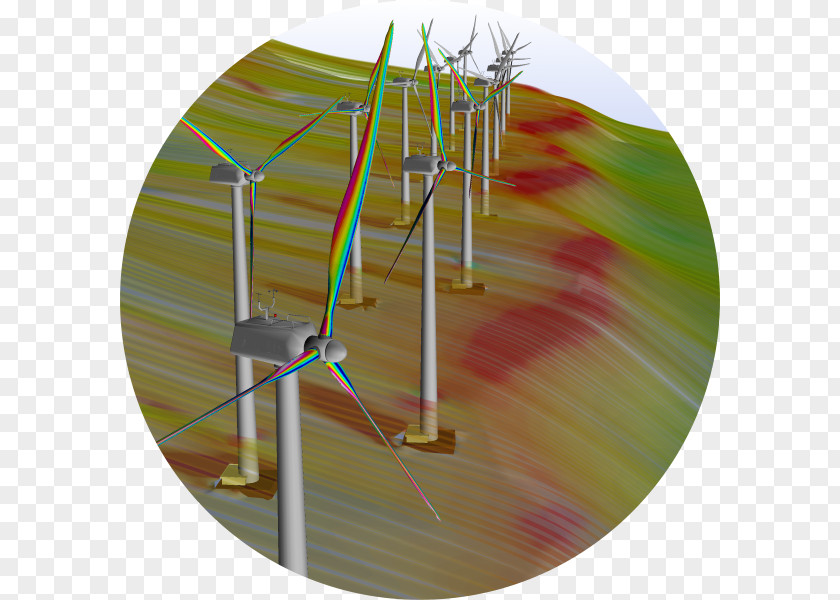 Energy Wind Turbine Line PNG