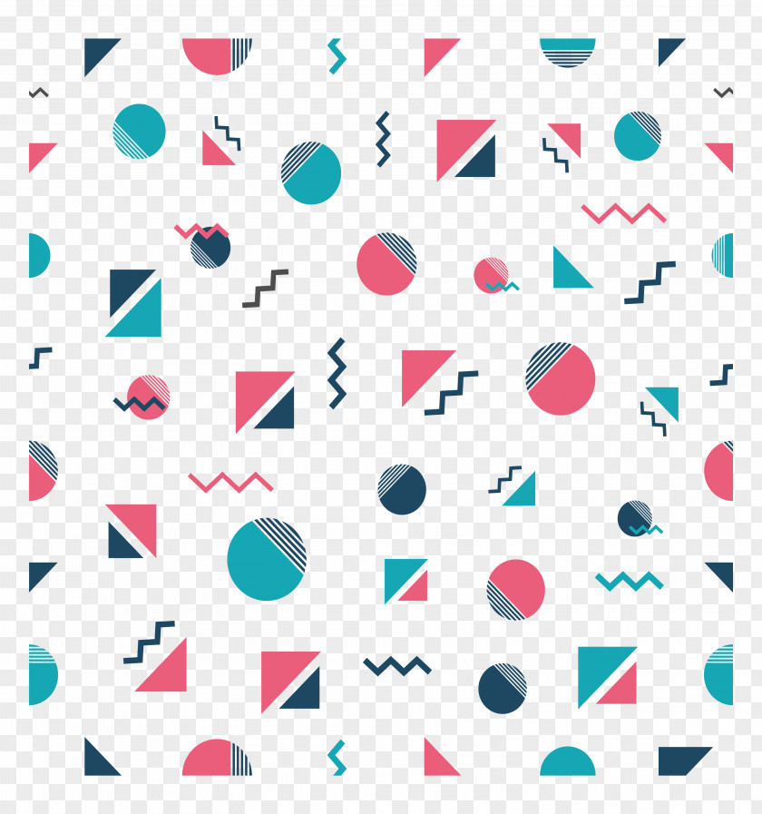 Round Triangle Geometric Pattern Memphis Group PNG