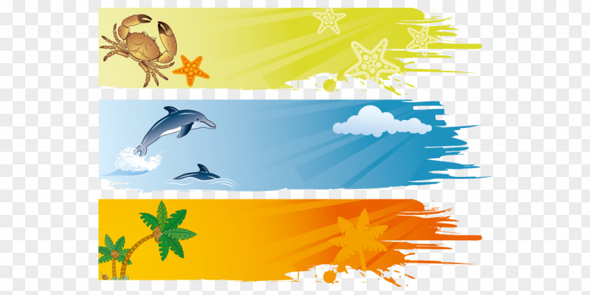 Summer Beach Background Elements Banner Royalty-free Illustration PNG