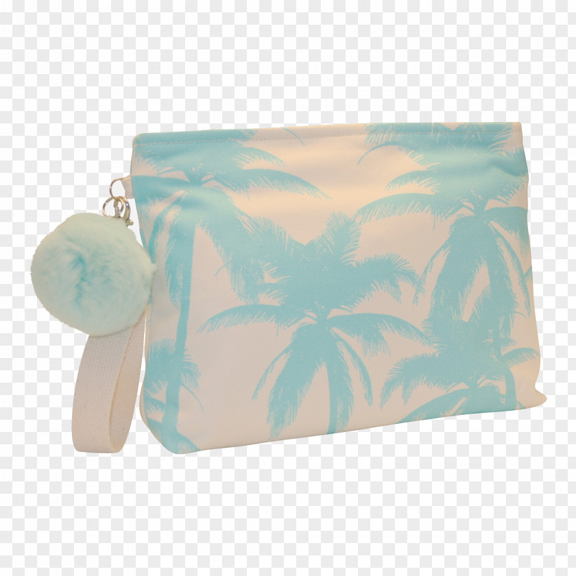 Tree-lined Turquoise Coin Purse Teal Handbag PNG