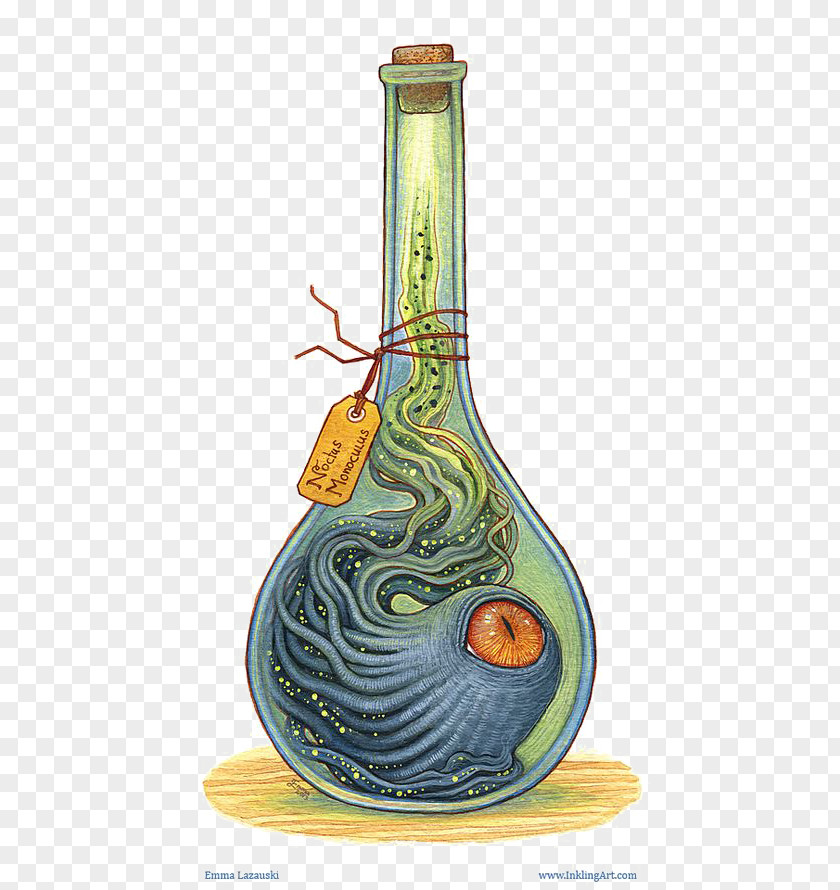 Bottle Visual Arts Monster Legendary Creature Illustration PNG
