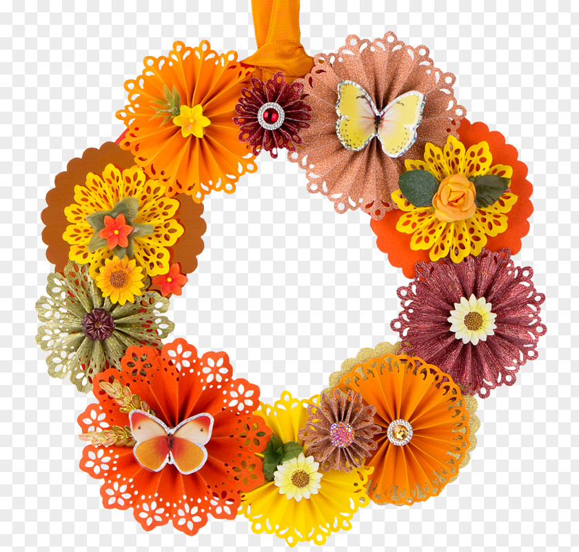 Flower Paper Floral Design Wreath Rosette PNG