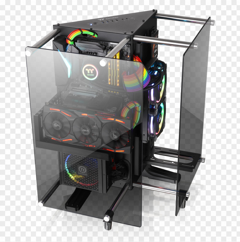Space Frame Computer Cases & Housings Thermaltake Commander MS-I View 31 TG CA-1H8-00M1WN-00 ATX PNG