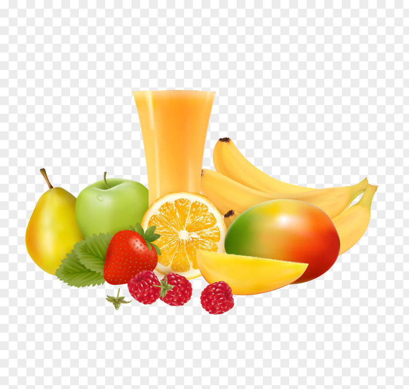 Vector Yellow Fruit Juice Illustration PNG