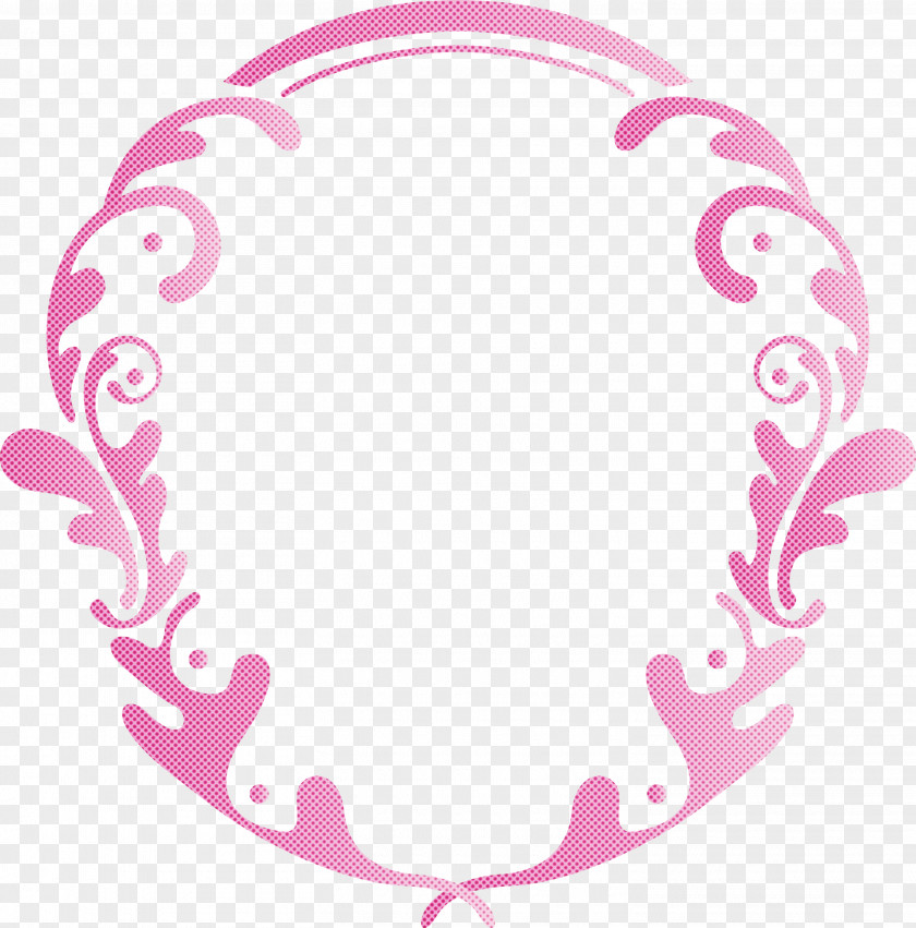Circle Frame Watercolor Painting Line Art PNG