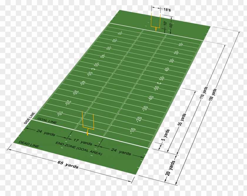Football Diagram Template Canadian League American Rugby Field Goal PNG