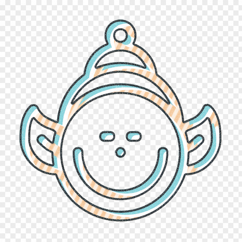 Line Art Smile Christmas Icon Elf Goblin PNG