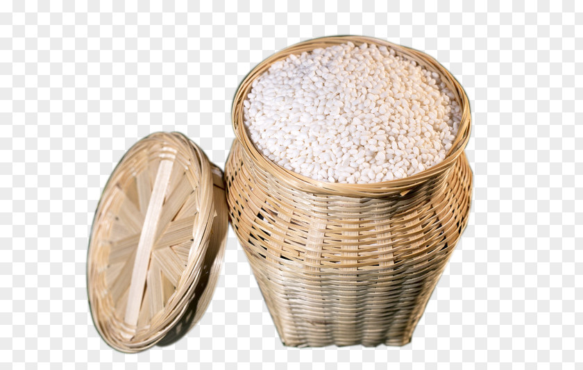 Rice Basket Wicker Whole Grain Commodity PNG