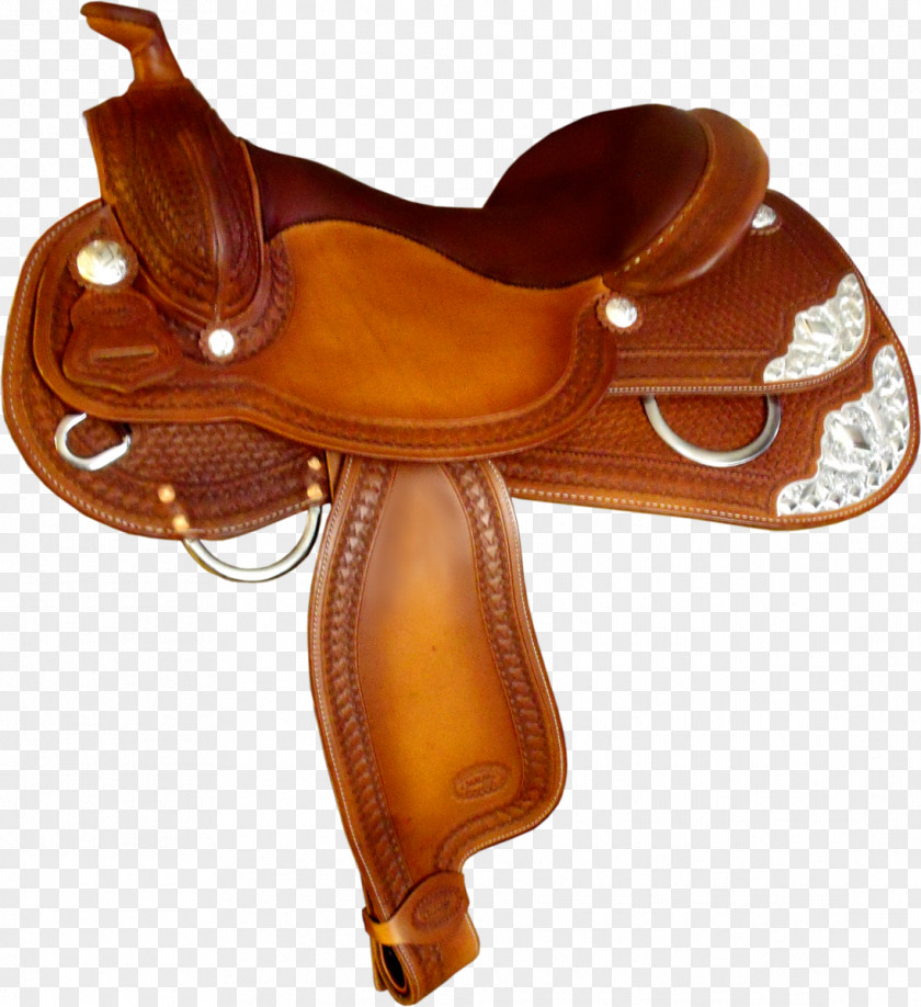 Saddle Leather Shearling Reining Seat PNG
