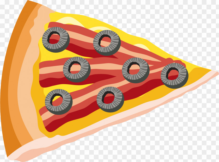 Vector Bacon Cheese Pizza Clip Art PNG