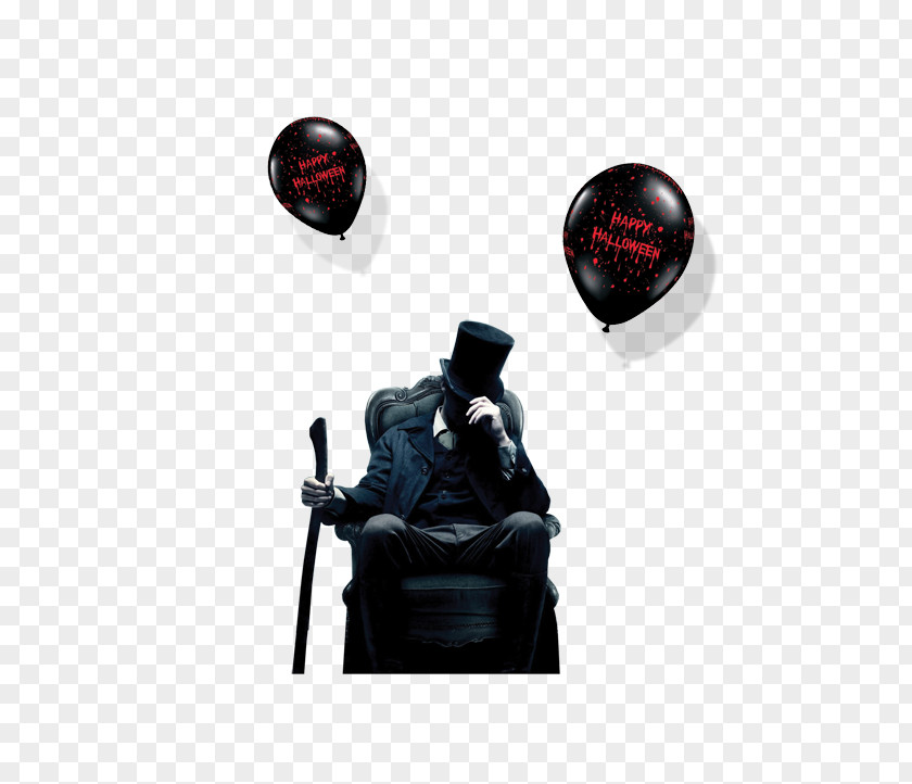 Halloween Organizer Balloon Black PNG