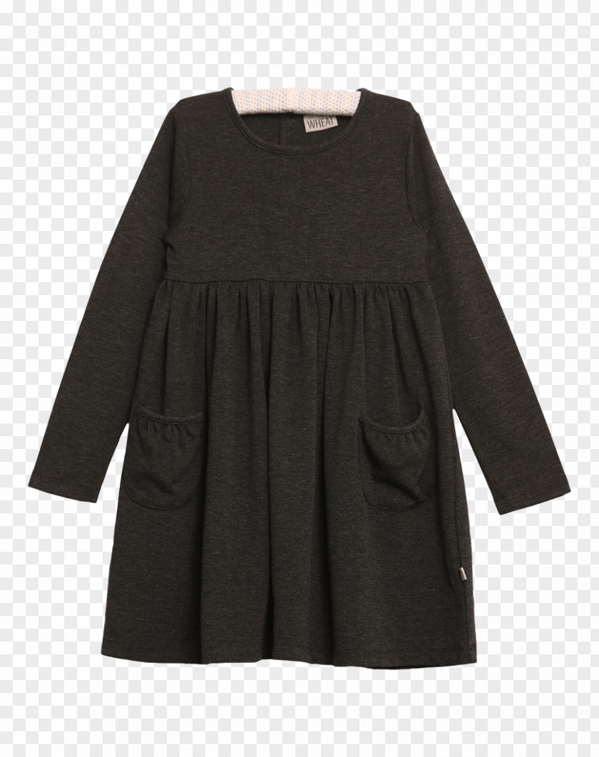 Charcoal Little Black Dress Sleeve Coat PNG