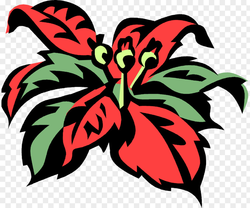 Poinsettia Clip Art M. Butterfly Floral Design Pattern Plant Stem PNG