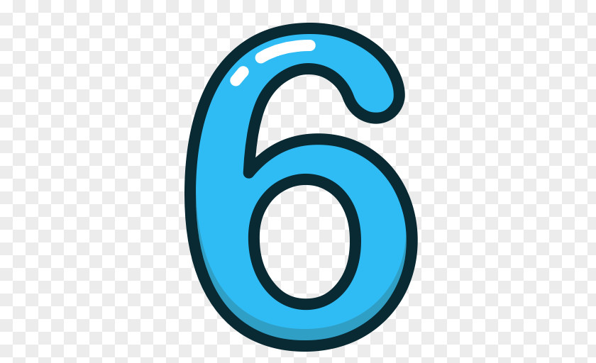 Six Number Clip Art PNG