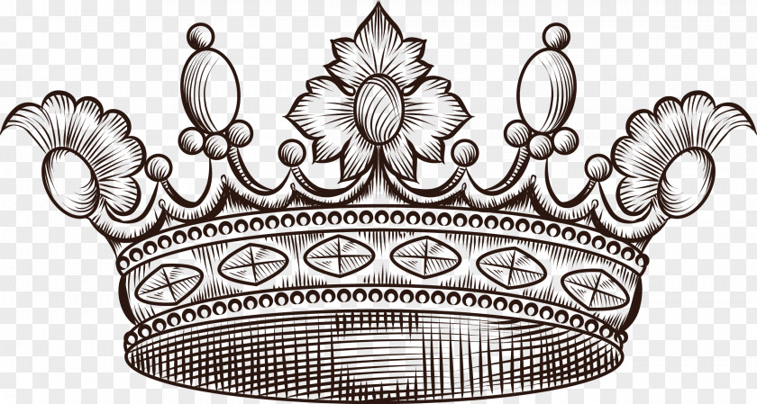 Crown Vector Drawing Designer PNG