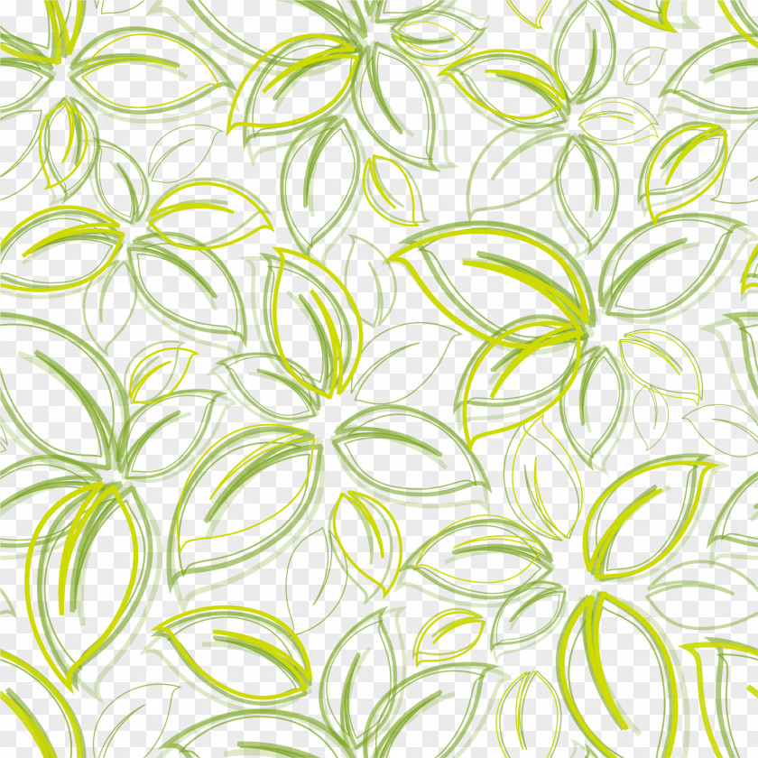 Poster Green Flower Pattern Background Element Wallpaper PNG
