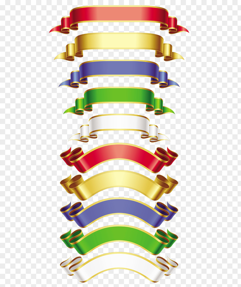 Colored Ribbons Ribbon Color PNG