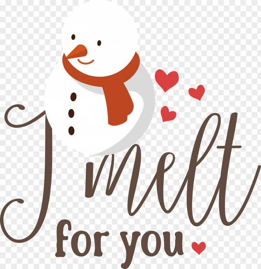 I Melt For You Snowman Winter PNG