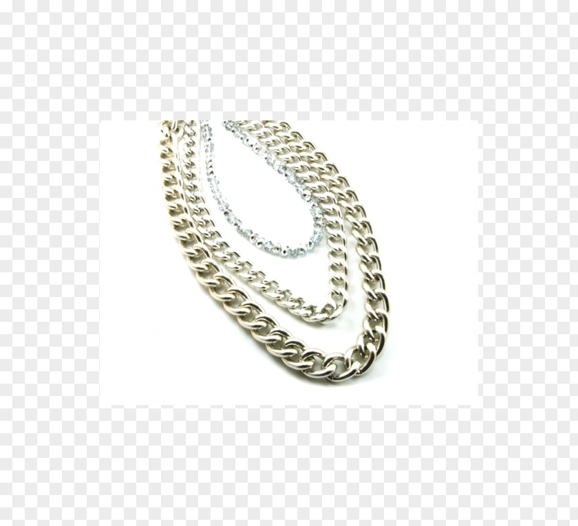 Silver Necklace Bracelet Chain PNG