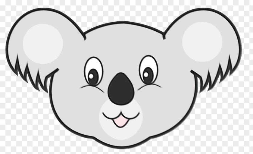Whiskers Line Art Koala Cartoon PNG