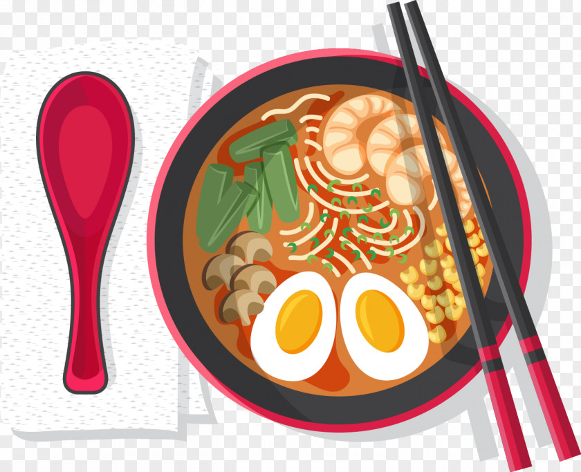 Shrimp Egg Noodles Asian Cuisine Japanese Sushi Thai Ramen PNG