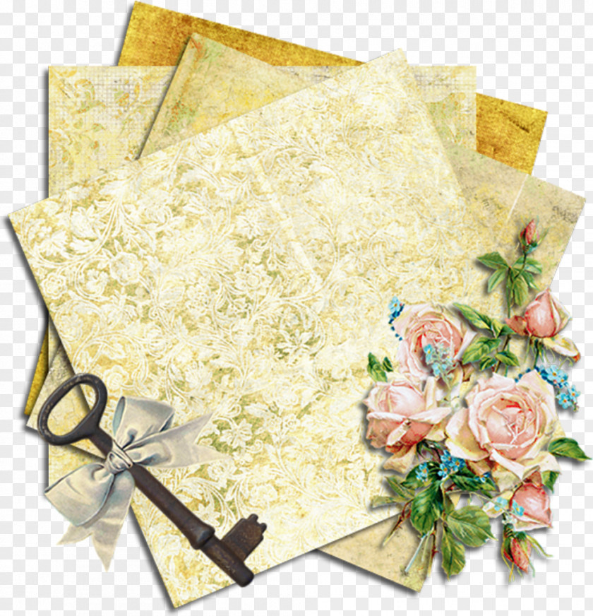 Vintage Wedding Paper Flower Bouquet Drawing Clip Art PNG
