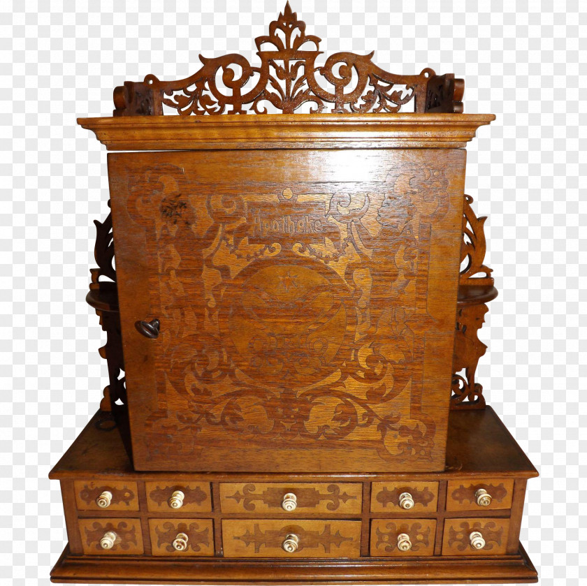 Apothecary Antique Carving Furniture PNG