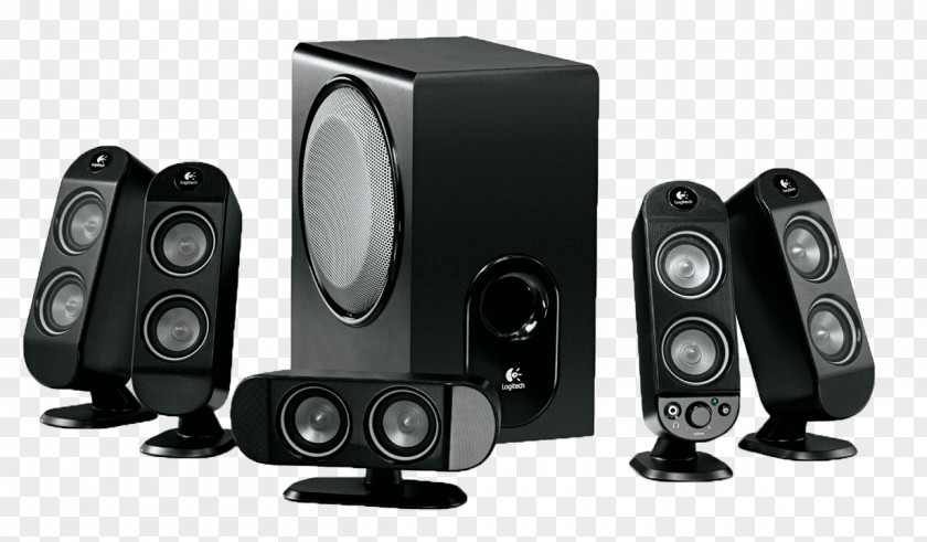 Computer 5.1 Surround Sound Logitech X-530 Speakers Loudspeaker Home Theater Systems PNG
