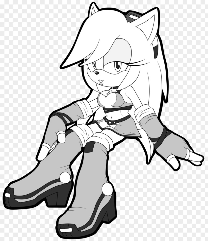 Crystal Sonic The Hedgehog Line Art PNG