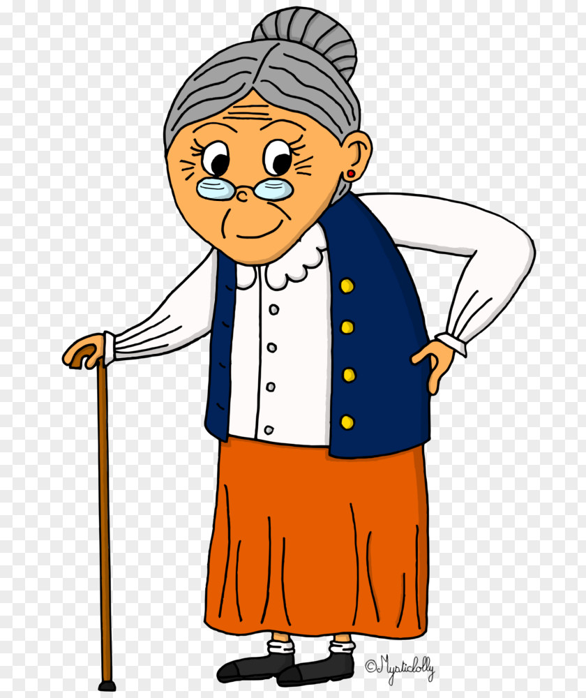 Drawing Grandmother Character PNG