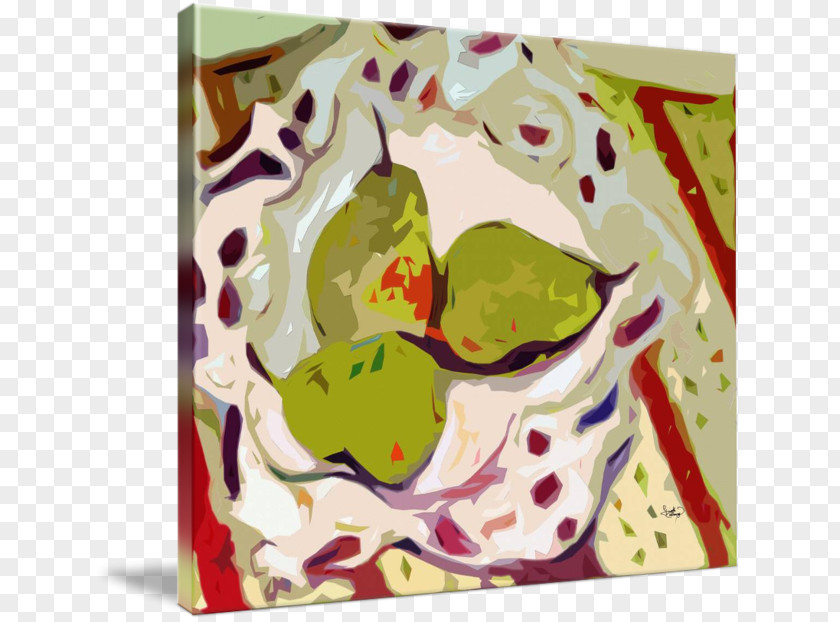 Green Abstract Visual Arts Painting Still Life Modern Art PNG
