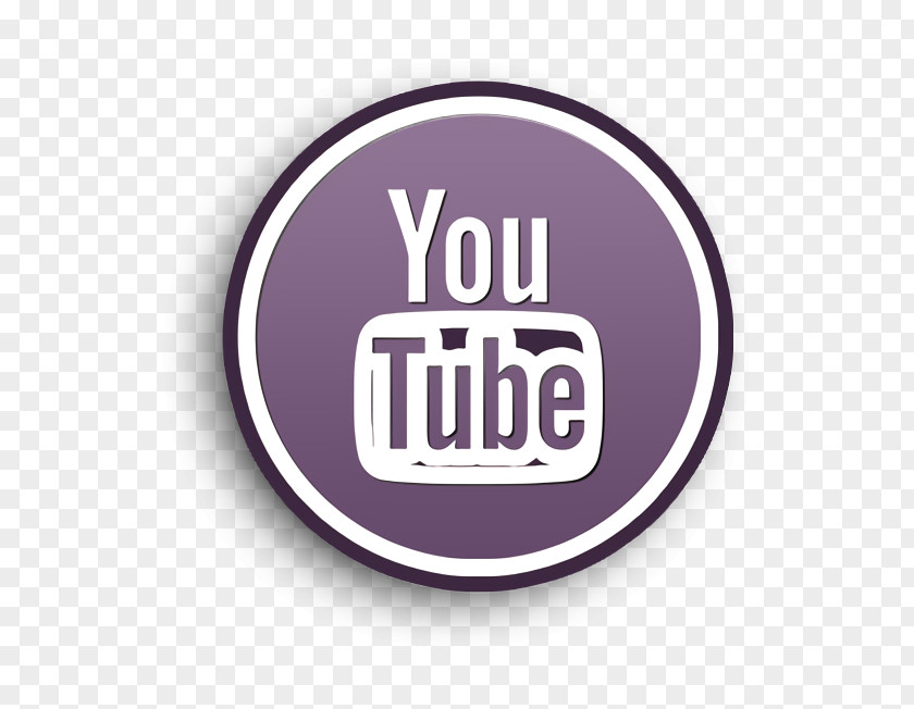 Magenta Purple Youtube Logotype Icon Social Icons Rounded PNG