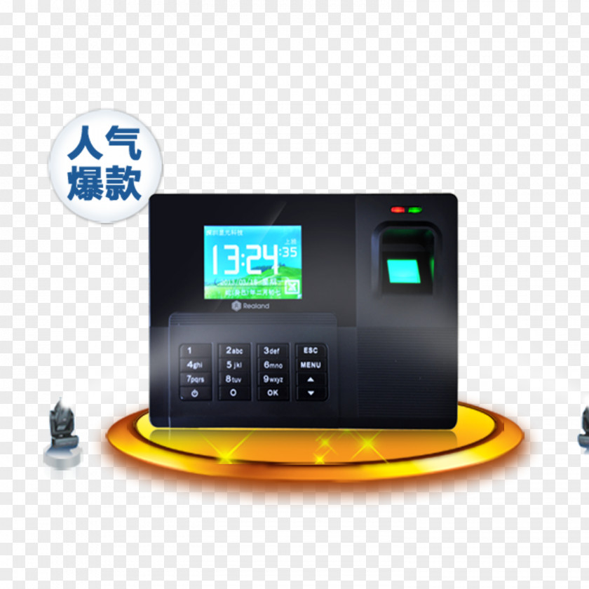 Popular Punch Card Machine Explosion Section Attendance Management Time Clock Punched PNG